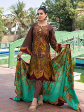 Load image into Gallery viewer, Tawakkal Naazli 3pc Unstitched Embroidered And Digital Printed Lawn Suit D6782