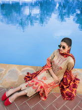 Load image into Gallery viewer, Tawakkal Naazli 3pc Unstitched Embroidered And Digital Printed Lawn Suit D6787
