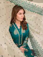 Load image into Gallery viewer, Tawakkal Pearla 3pc Unstitched Pearl Gold Table Printed Lawn Suit D6792