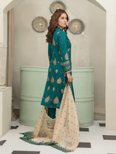 Load image into Gallery viewer, Tawakkal Pearla 3pc Unstitched Pearl Gold Table Printed Lawn Suit D6792