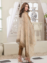 Load image into Gallery viewer, Tawakkal Pearla 3pc Unstitched Pearl Gold Table Printed Lawn Suit D6794