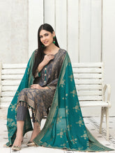 Load image into Gallery viewer, Tawakkal Raaya 3pc Unstitched Banarsi Lawn Suit D 6407
