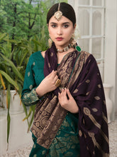 Load image into Gallery viewer, Tawakkal Raaya 3pc Unstitched Banarsi Lawn Suit D 6408
