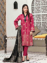Load image into Gallery viewer, Tawakkal Raaya 3pc Unstitched Banarsi Lawn Suit D 6409