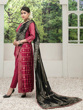 Load image into Gallery viewer, Tawakkal Raaya 3pc Unstitched Banarsi Lawn Suit D 6409