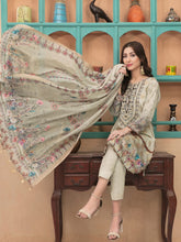 Load image into Gallery viewer, Tawakkal Shahnoor 3pc Unstitched Embroidered And Digital Printed Banarsi Lawn Suit D1786