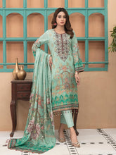 Load image into Gallery viewer, Tawakkal Shahnoor 3pc Unstitched Embroidered And Digital Printed Banarsi Lawn Suit D1790