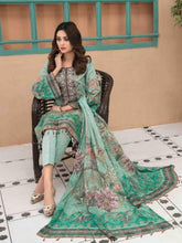 Load image into Gallery viewer, Tawakkal Shahnoor 3pc Unstitched Embroidered And Digital Printed Banarsi Lawn Suit D1790