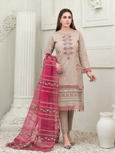 Load image into Gallery viewer, Tawakkal Sharleez 3pc Unstitched Luxury Embroidered Festive Lawn Suit D6768