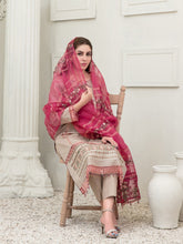 Load image into Gallery viewer, Tawakkal Sharleez 3pc Unstitched Luxury Embroidered Festive Lawn Suit D6768
