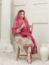 Load image into Gallery viewer, Tawakkal Sharleez 3pc Unstitched Luxury Embroidered Festive Lawn Suit D6768