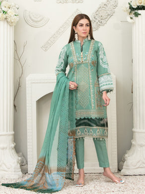 Tawakkal Sharleez 3pc Unstitched Luxury Embroidered Festive Lawn Suit D6770