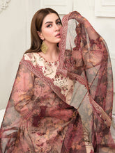 Load image into Gallery viewer, Tawakkal Sharleez 3pc Unstitched Luxury Embroidered Festive Lawn Suit D6771