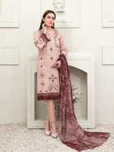 Load image into Gallery viewer, Tawakkal Sharleez 3pc Unstitched Luxury Embroidered Festive Lawn Suit D6777