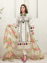 Load image into Gallery viewer, Tawakkal Sharleez 3pc Unstitched Luxury Embroidered Festive Lawn Suit D6779
