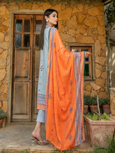 Load image into Gallery viewer, Tawakkal Sophia 3pc Unstitched Embroidered And Digital Printed Lawn Suit D6992