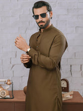 Load image into Gallery viewer, Unstitched Wash & Wear Kameez Shalwar for Men - UM22MN-0720 Gold Brown