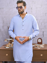 Load image into Gallery viewer, Unstitched Wash & Wear Kameez Shalwar for Men - UM22MN-3012 Blue Light
