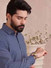 Load image into Gallery viewer, Unstitched Wash & Wear Kameez Shalwar for Men - UM22MN-4 Gentian Blue