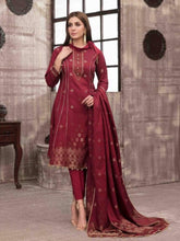 Load image into Gallery viewer, VERA BY TAWAKKAL 3pc Unstitched Dual Color Broshia Banarsi Viscose Suit D6421