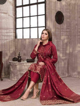 Load image into Gallery viewer, VERA BY TAWAKKAL 3pc Unstitched Dual Color Broshia Banarsi Viscose Suit D6421