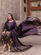 Load image into Gallery viewer, VERA BY TAWAKKAL 3pc Unstitched Dual Color Broshia Banarsi Viscose Suit D6423