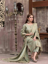 Load image into Gallery viewer, VERA BY TAWAKKAL 3pc Unstitched Dual Color Broshia Banarsi Viscose Suit D6424