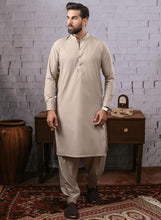 Load image into Gallery viewer, Unstitched Wash & Wear Kameez Shalwar for Men - UM22MN-206 Beige