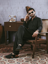 Load image into Gallery viewer, Unstitched Wash & Wear Kameez Shalwar for Men - UM22MN-1020 Black