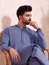 Load image into Gallery viewer, Unstitched Wash & Wear Kameez Shalwar for Men - UM22MN-4 Blue River