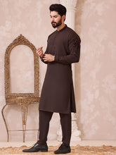 Load image into Gallery viewer, Unstitched Wash & Wear Kameez Shalwar for Men - UM22MN-4 Brown Nut