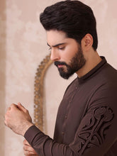 Load image into Gallery viewer, Unstitched Wash & Wear Kameez Shalwar for Men - UM22MN-4 Brown Nut