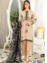 Load image into Gallery viewer, Zara Ali Winter Printed Viscose Suit ZA-1005