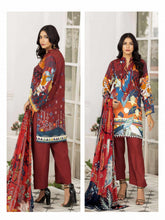 Load image into Gallery viewer, Zara Ali Winter Printed Viscose Suit ZA-1013