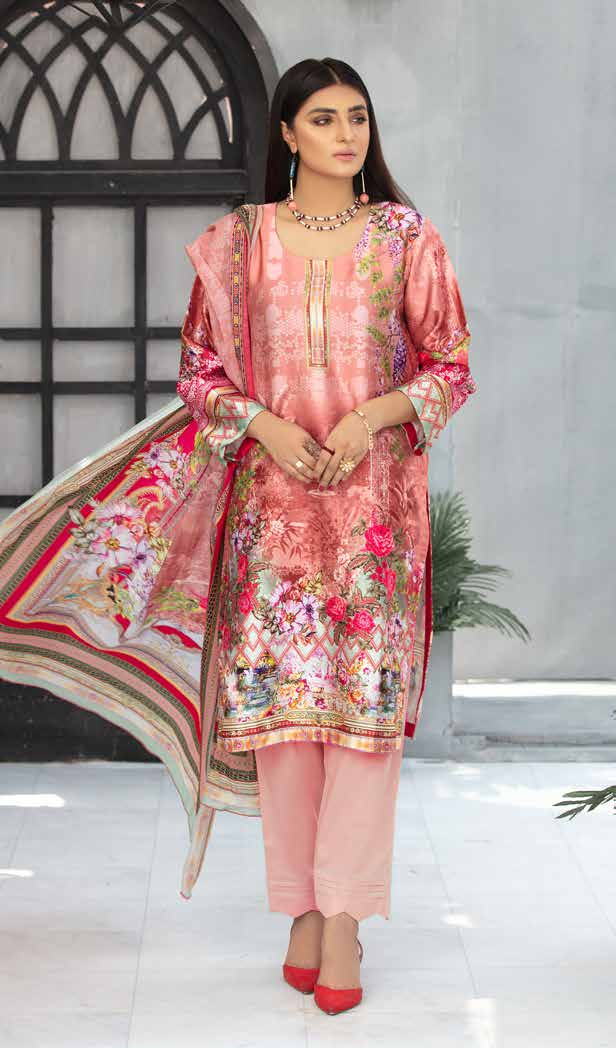 MARINE 3pc Unstitched Digital Printed Silk Suiting D-5454