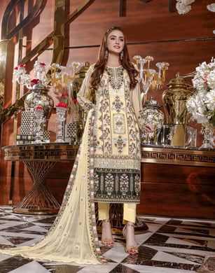 CRIMSON 3pc Unstitched Embroidered Fancy Chiffon Collection