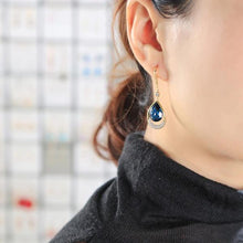 Load image into Gallery viewer, Retro Blue Drop Ear Hook Earrings