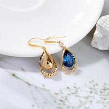 Load image into Gallery viewer, Retro Blue Drop Ear Hook Earrings