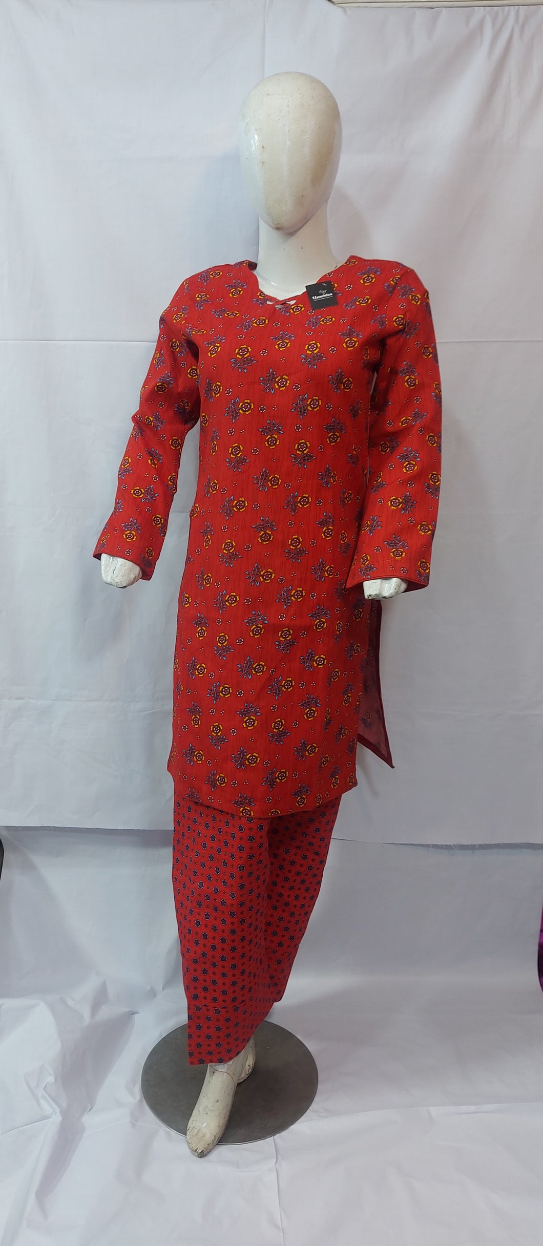 Stitched ladies 2pc printed Cotton Satin by Umesha