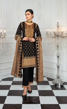 Load image into Gallery viewer, Black Edition 3pc Unstitched Printed Embroidered Lawn Suit by Bin Dawood
