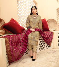 Load image into Gallery viewer, MARJAAN 3pc Unstitched Fancy Chiffon Suiting M-01
