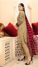 Load image into Gallery viewer, MARJAAN 3pc Unstitched Fancy Chiffon Suiting M-01
