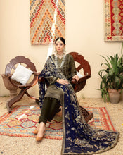 Load image into Gallery viewer, MARJAAN 3pc Unstitched Fancy Chiffon Suiting M-03
