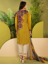 Load image into Gallery viewer, Unstitched Printed 2pc Cambric Suit (Code:U1643-2PC-YELLOW)
