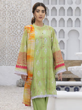 Load image into Gallery viewer, Unstitched Printed Lawn 3pc Suit (Code:U1466GREEN)
