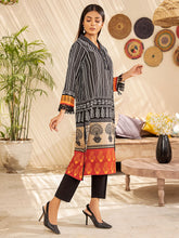Load image into Gallery viewer, Unstitched Printed Lawn 1 Piece Shirt (Code:U1416-1PC-BLACK)
