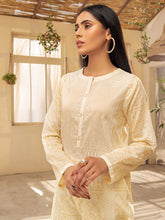 Load image into Gallery viewer, Unstitched Printed (Embossed) Lawn 1 Piece Shirt (Code:U1413-1PC-OWHITE)
