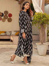 Load image into Gallery viewer, Unstitched Printed Lawn 2pc Suit (Code:U1881-2PC-BLACK)
