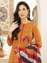Load image into Gallery viewer, Unstitched Printed Lawn 2pc Suit (Code:U1578-2PC-ORANGE)
