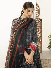 Load image into Gallery viewer, Unstitched Texture Lawn 2pc Suit (Code:U1499-2PC-BLACK)
